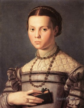若い女の子の肖像 フィレンツェ・アーニョロ・ブロンズィーノ Oil Paintings